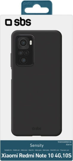SBS Sensity Back Cover Σιλικόνης Μαύρο (Redmi Note 10 / 10s / Poco M5s)