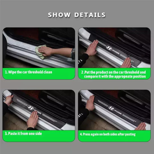 Car Interior Decorative Door Sills 4pcs
