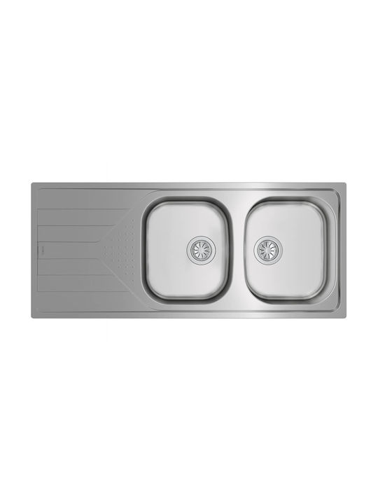 Teka Universe 80 T-XM 2B 1D Ένθετος Νεροχύτης Inox Σαγρέ Μ116xΠ50cm Ασημί