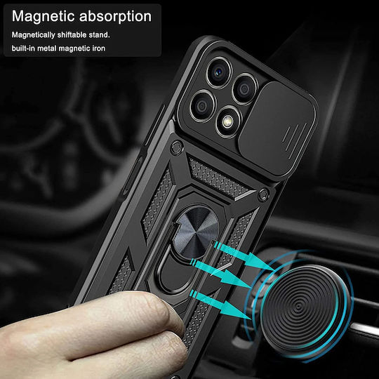 Techsuit Shield Back Cover Plastic / Silicon Negru (Honor X6)