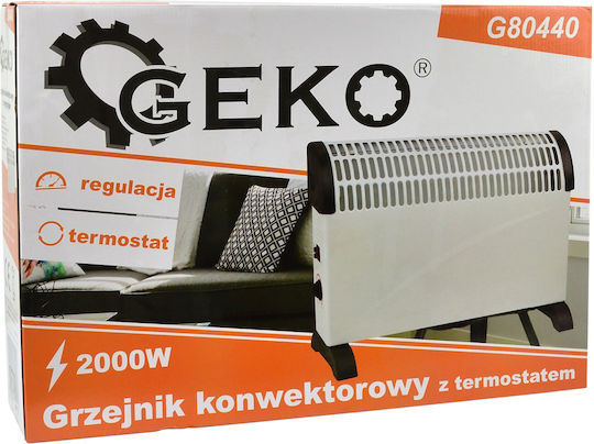 Geko Θερμοπομπός Δαπέδου 2000W 53.5x38.5cm Λευκό