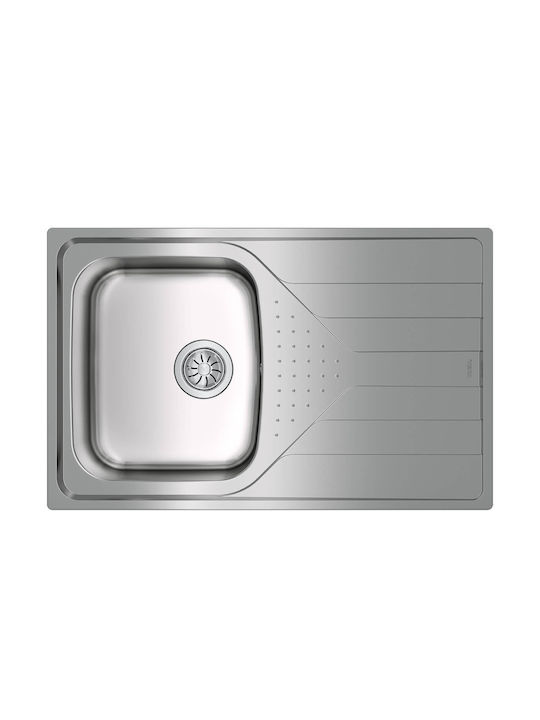 Teka Universe 45 T-XP 1B 1D Ένθετος Νεροχύτης Inox Σατινέ Μ79xΠ50cm Ασημί