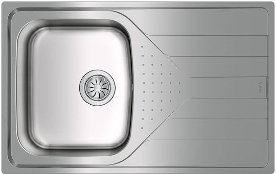 Teka Universe 45 T-XP 1B 1D 115110011 Drop-In Sink Inox Satin W79xD50cm Silver