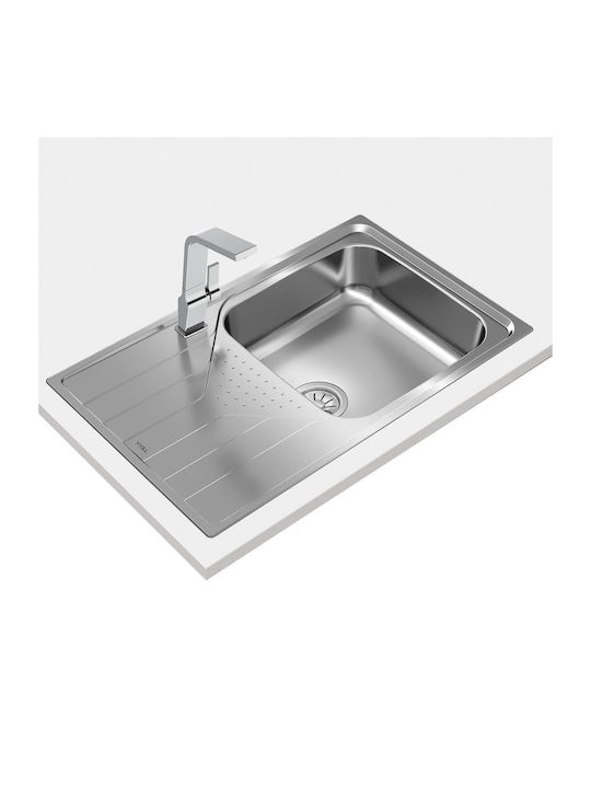 Teka Universe 50 T-XP 1B 1D Max Ένθετος Νεροχύτης Inox Σατινέ Μ79xΠ50cm Ασημί