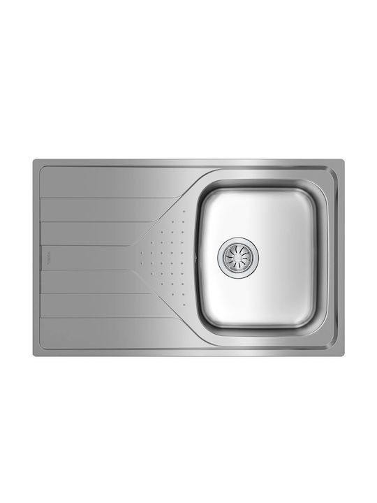 Teka Universe 45 T-XP 1B 1D Ένθετος Νεροχύτης Inox Σατινέ Μ79xΠ50cm Ασημί