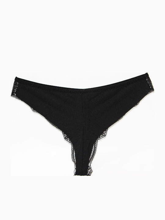 Women's Brazil with Lace Black