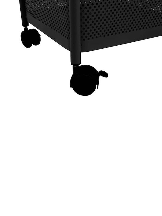 Ankor Metal Kitchen Trolley 5 Tiers Black 28x28x91cm