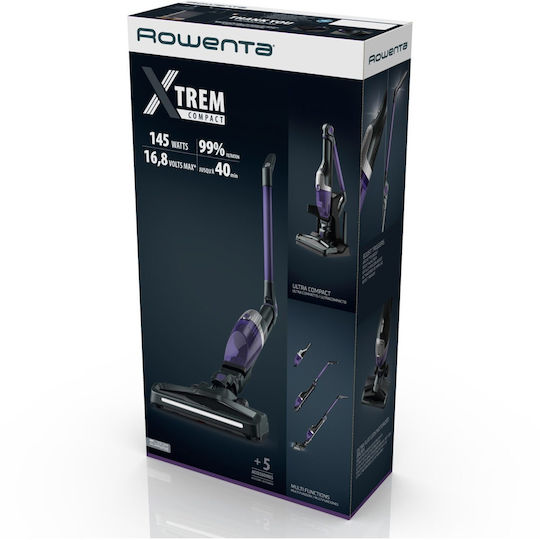 Rowenta X-trem Compact Reîncărcabilă Aspirator 2 în 1 Stick & De Mână 16.8V Violet