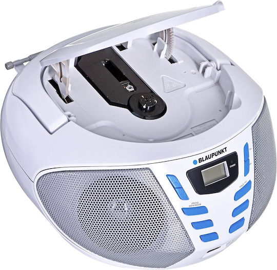 Blaupunkt Boombox BB7 Φορητό Ηχοσύστημα με CD / MP3 / USB / Ραδιόφωνο Λευκό