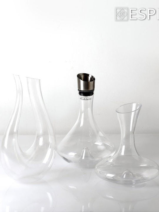 Espiel Sticlă Carafă de Servire Vin 31buc cu Dop Transparentă 1350ml 1buc