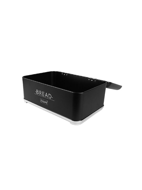 Maestro Bread Box with Lid Metallic Black 34.5x25x16.5cm