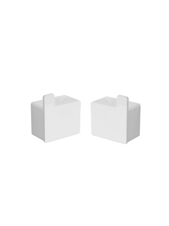 Kapitan Άγκιστρο Μπάνιου Μονό με Βίδες ​5.5x5.5cm Inox Γκρι