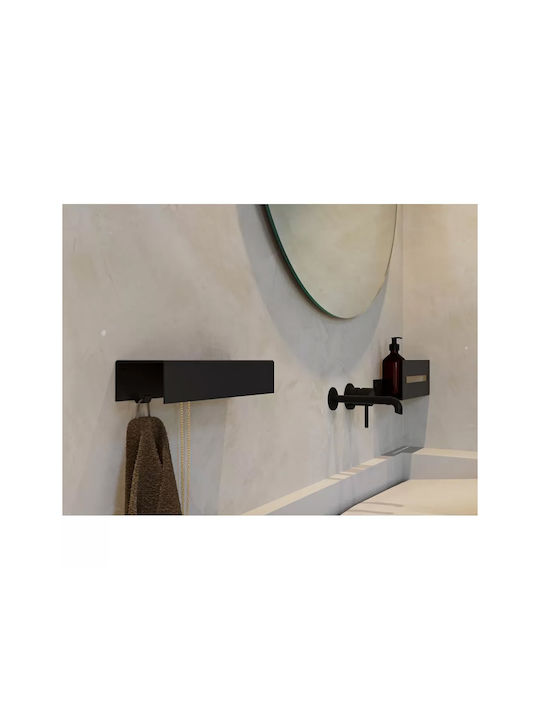 Verdi Triple Wall-Mounted Bathroom Hook Inox Black