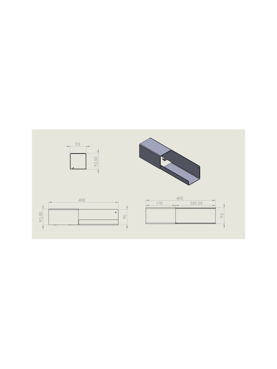 Verdi Άγκιστρο Μπάνιου Διπλό με Βίδες ​40x9.3cm Inox Μαύρο
