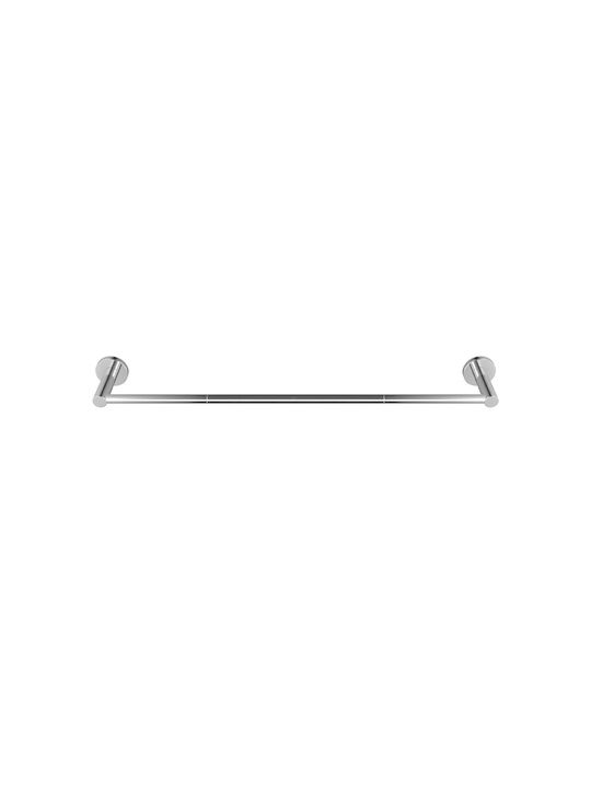 Pam & Co Ράγα Μπάνιου Μονή Επιτοίχια με Βίδες ​60x5cm Inox Ασημί