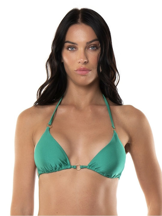 Set Bikini Dreieck mit Abnehmbarer Verstärkung & Brasilien Grün