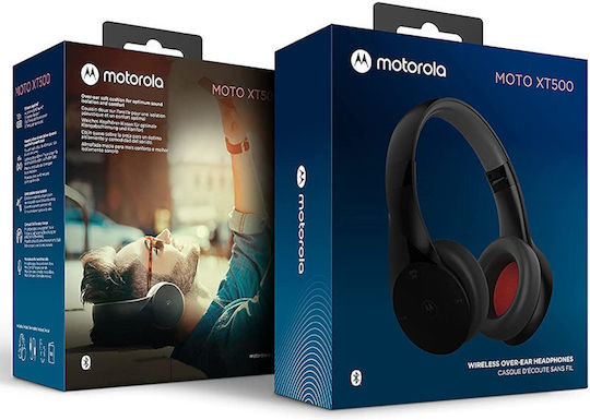 Motorola XT500 Ασύρματα / Ενσύρματα Over Ear Ακουστικά με 10 ώρες Λειτουργίας Μαύρα