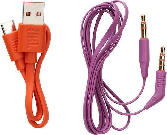 JBL JR460NC Fără fir / Cu fir Pentru copii Over Ear Căști cu 20 ore de Funcționare și Încărcare Rapidă Roz