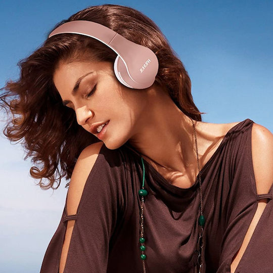 JH-812 Kabellos / Kabelgebunden Über Ohr Kopfhörer mit Radio mit 10 Stunden Betriebszeit Rose Gold