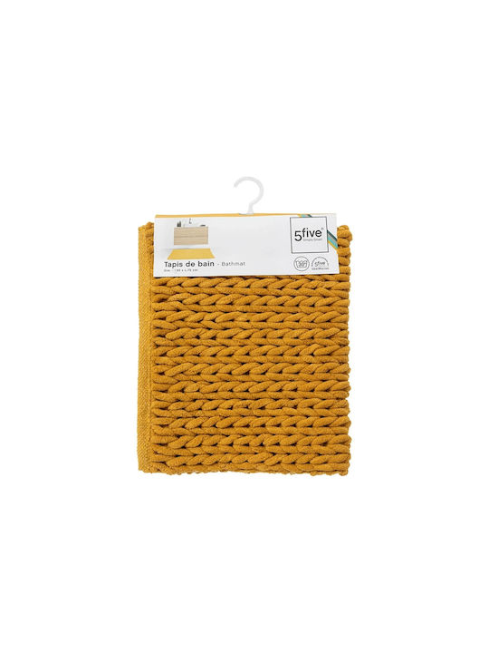 5Five Badematte Synthetisch,Polyester/Cotton/Leather Rechteckig 174729K Gelb 75x50cm