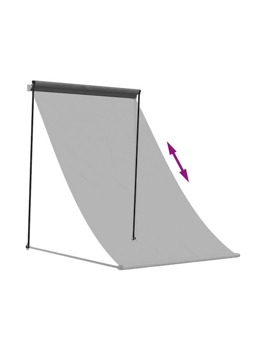 vidaXL Terrace Wall Tent with LED Light Gray 1.5x1.5cm