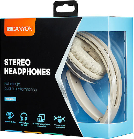 Canyon CHP4BE Wired On Ear Headphones Silver