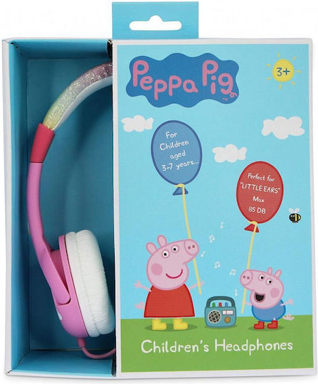 OTL Peppa Pig Glitter Rainbow Peppa Kids Headphones Kabelgebunden Kinder Am Ohr Kopfhörer Rosa