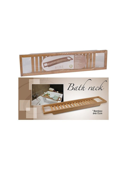 An der Wand montiert Badezimmerregal Bamboo mit 1 Regal 15.5x3.8x64.5cm