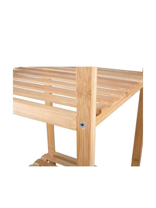 ArteLibre Επιδαπέδια Ραφιέρα Μπάνιου Bamboo με 4 Ράφια 33x32x108.5cm Καφέ