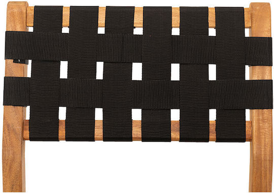 Outdoor-Stuhl Hölzernes Black Velvet-Black Metal 46x45x45εκ.