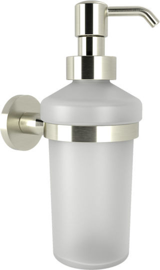 Verdi Omicron Επιτοίχιο Dispenser Γυάλινο Ασημί