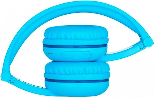 BuddyPhones Play Glacier Wireless / Wired Kids' On Ear Headphones Blue