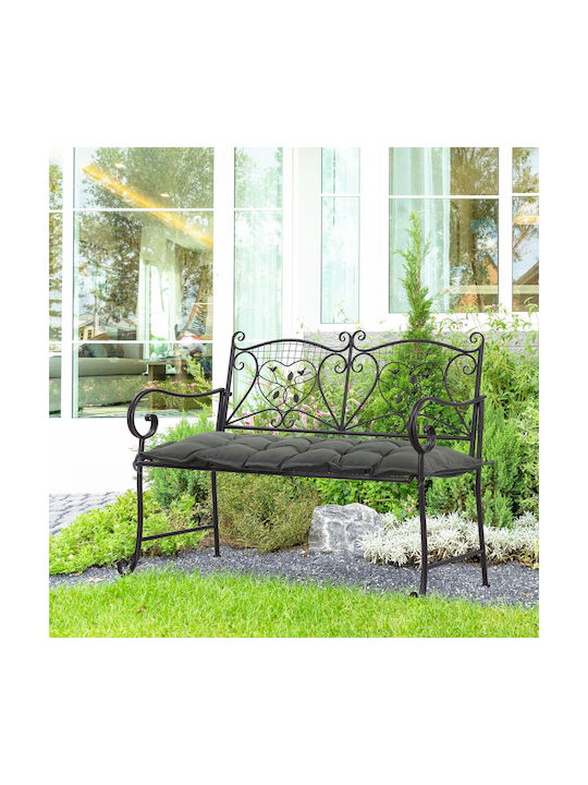 Outsunny Μαξιλάρι για Παγκάκι Κήπου Σκούρο Γκρι 40x100εκ.