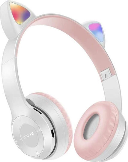 Cat Ears Y47 Безжични Bluetooth On Ear Слушалки Сребристи
