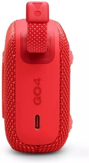 JBL Go 4 Waterproof Bluetooth Speaker 4.2W with Battery Life up to 7 hours Red