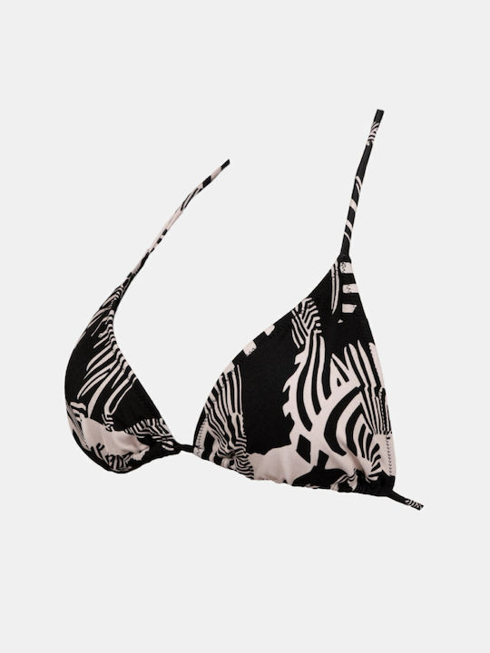 Rock Club Padded Triangle Bikini Top Multicolour