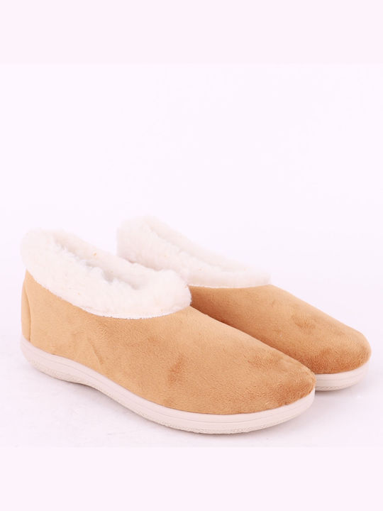 Winter Women's Slippers in Brown color