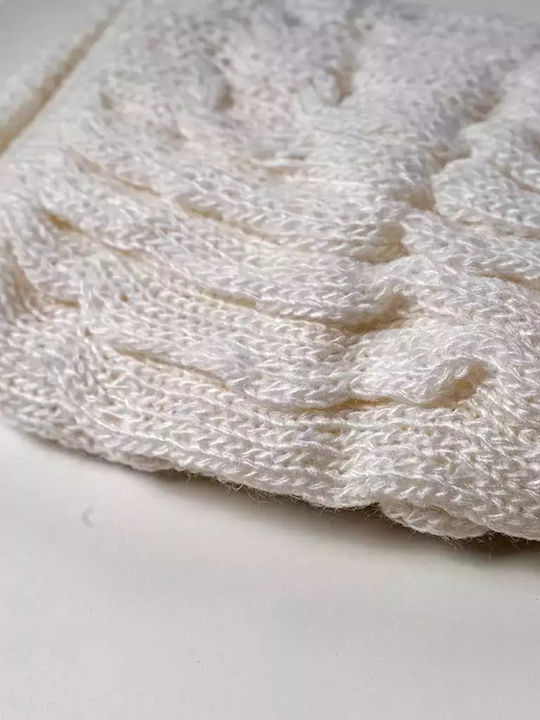 Παίδικές Πλεκτές Κάλτσες Κορίτσια Just White Άσπρο