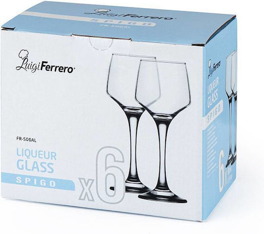 Luigi Ferrero Set Gläser Cocktail/Trinken aus Glas 80ml 6Stück