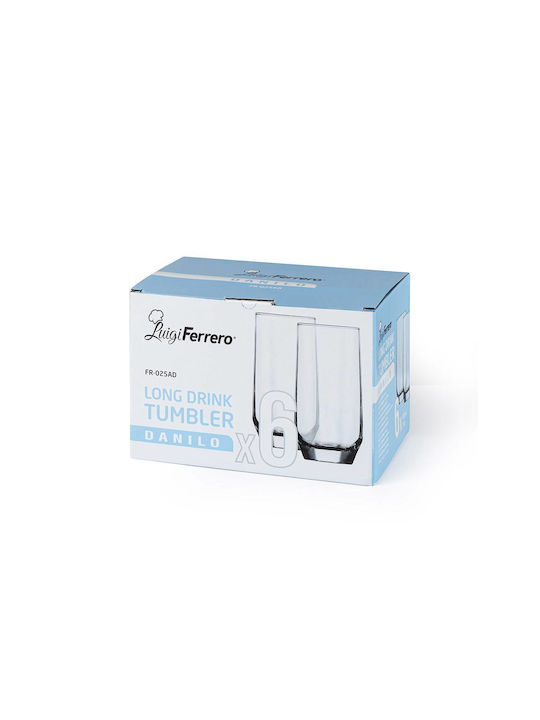 Luigi Ferrero Set Gläser Wasser / Cocktail/Trinken aus Glas 385ml 6Stück