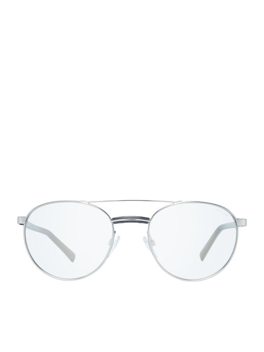 Sting 52 Unisex Sunglasses with Silver Metal Frame and Silver Mirror Lens SST229 581G