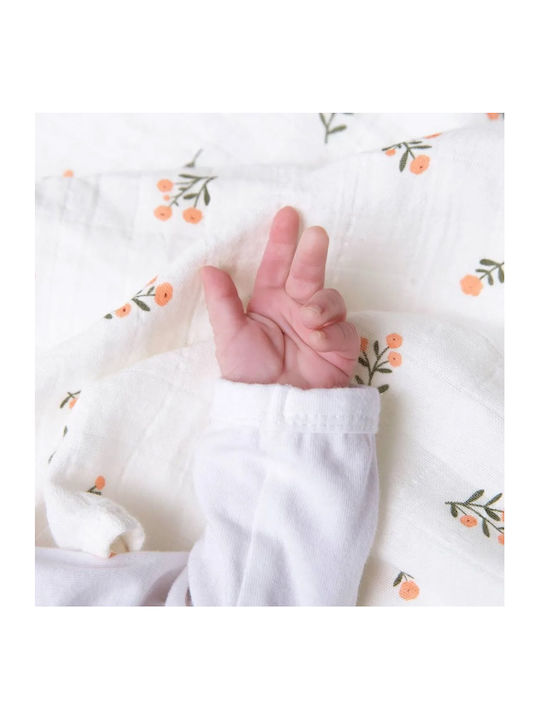 A Little Lovely Company Little Flowers Muslin Swaddle Wraps 60x60cm. 2pcs