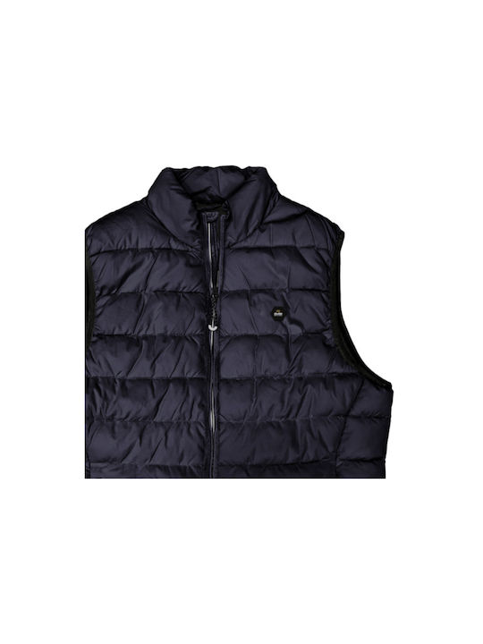 Double Ärmellos Herren Jacke Puffer Blau