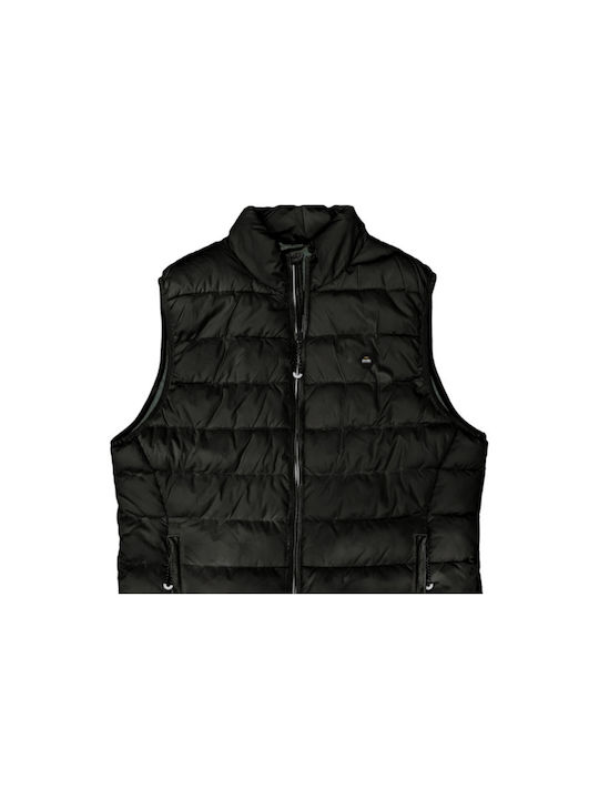 Double Men's Sleeveless Puffer Jacket Black