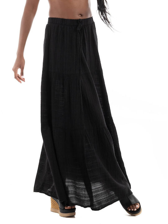 August Maxi Skirt in Black color