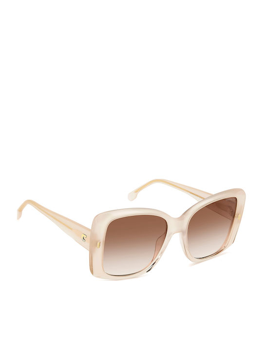 Carrera Damentragen Sonnenbrille mit Beigem Horn umrandetem Rahmen und Gray Verlaufsfarbe Gläser 3030/S SZJ