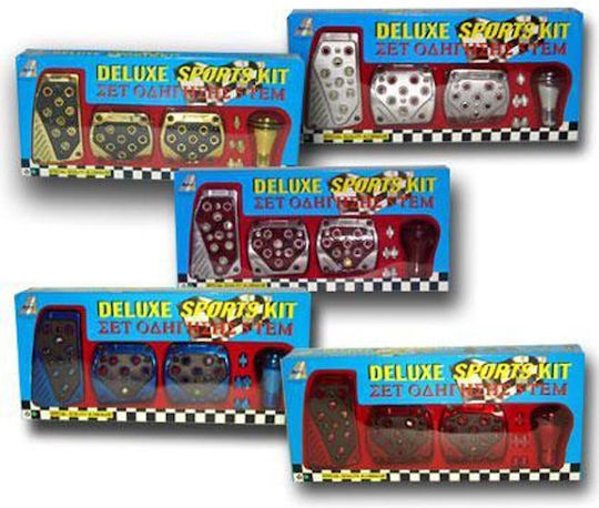 Auto Gs Car Pedal Set Universal Aluminum Brown 5pcs