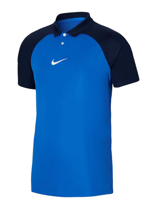 Nike Academy Pro Bluza Sportivă pentru Bărbați cu Mânecă Scurtă Dri-Fit Polo Albastră