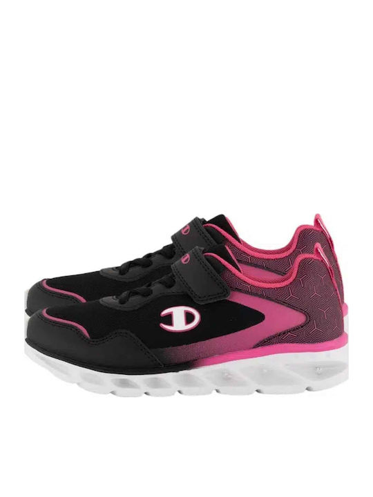 Παιδικά Sneakers με Σκρατς & Φωτάκια Μαύρα