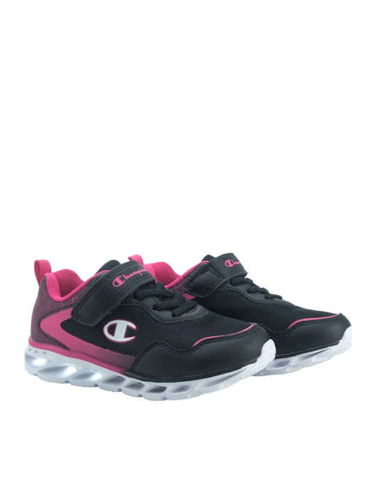 Παιδικά Sneakers με Σκρατς & Φωτάκια Μαύρα